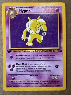 Hypno 23/62 Fossil 1st Edition Non-Holo Rare Pokemon Card NM+ - Image 1