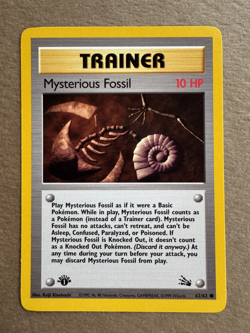 Mysterious Fossil 62/62 Trainer Fossil 1st Edition Common Pokemon Card NM+ - Image 1