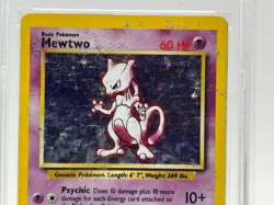 🔮 1999 POKEMON BASE SET - #10 MEWTWO HOLO RARE WOTC CARD - PSA 1 🔮 - Image 3