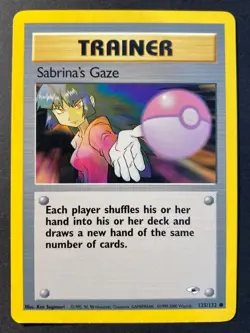 Sabrina's Gaze 125/132 Gym Heroes Common Pokemon TCG Card - Near Mint - Image 1