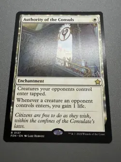 MTG Foundations Authority of the Consuls R 0137 Rare NM Regular FDN - Image 1