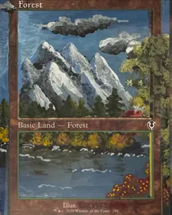MTG Forest ALTER - Full Art Replacement W/ Floating Border (by Sir Myshkin) - Image 1
