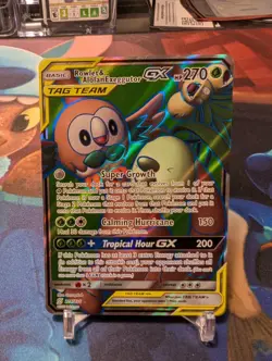 Rowlet & Alolan Exeggutor GX 214/236 Tag Team Unified Minds Pokemon TCG - Image 1