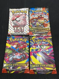 Pokemon TCG: Assorted Booster Packs 3x MEG 151 Sealed Lot of 4 - Image 1