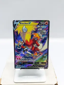 Pokemon TCG Blaziken v TG14/TG30 Holo Ultra Rare Silver Tempest Trainer Gallery - Image 1