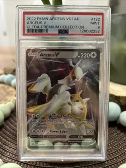 Pokemon TCG Arceus V 122/172 - Metal Card - Ultra Premium Collection PSA 9 - Image 1