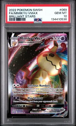 2022 Pokemon Sword & Shield Mimikyu VMax Brilliant Stars Fa PSA 10 - Image 1