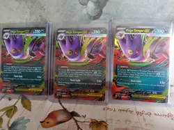 Mega Gengar ex 056/094 Me02: Phantasmal Flames Holo Trading Cards X3 Pokemon NM - Image 1
