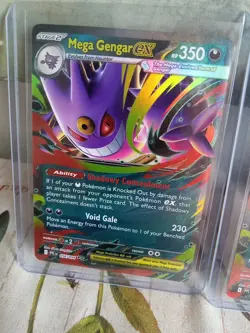 Mega Gengar ex 056/094 Me02: Phantasmal Flames Holo Trading Cards X3 Pokemon NM - Image 4