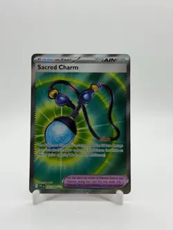 Sacred Charm 122/094 NM - Full Art Holo - 2025 TCG Pokemon Phantasmal Flames - Image 1