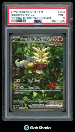 2024 POKEMON SV TEMPORAL FORCES - TEF EN #204/162 GOUGING FIRE EX SIR PSA 9 - Image 1