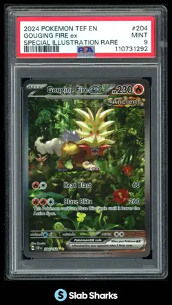 2024 POKEMON SV TEMPORAL FORCES - TEF EN #204/162 GOUGING FIRE EX SIR PSA 9 - Image 1