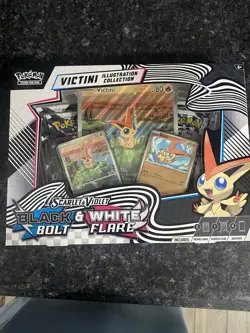 Pokemon Black Bolt White Flare Victini Illustration Collection - Image 1