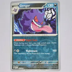 Gengar 057/091 Paldean Fates Reverse Holo Uncommon Pokemon Card TCG English NM - Image 1