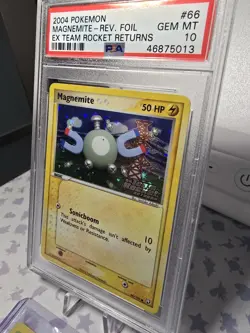 2004 Pokemon Magnemite EX Team Rocket Returns Reverse Holo #66 PSA 10 Gem Mint - Image 2