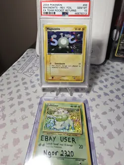 2004 Pokemon Magnemite EX Team Rocket Returns Reverse Holo #66 PSA 10 Gem Mint - Image 5