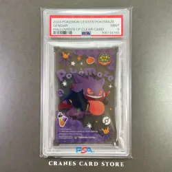PSA 9 Pokemon Cafe Gengar Halloween Transparent Clear Card Promo Japanese - Image 1