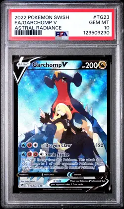 PSA 10 Garchomp V #TG23 Pokemon SWSH Astral Radiance English 2022 - Image 1