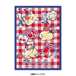 Pokemon TCG Card Sleeves - Pikachu Heart (64ct) Plaid Picnic Kanto 25 - Image 1