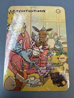 Pokederp Cayootilutions - Holo Eeveelutions Derpy Fan Art Card Non-TCG Rare NM! - Image 3