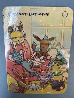 Pokederp Cayootilutions - Holo Eeveelutions Derpy Fan Art Card Non-TCG Rare NM! - Image 4