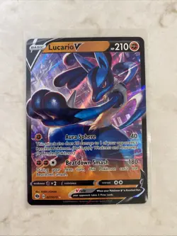 Lucario V 27/73 Champions Path Holo Mint Pokemon Card Single - Image 1