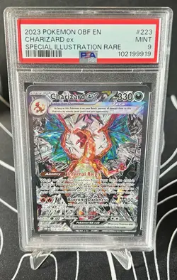 Pokemon TCG Obsidian Flames Charizard EX Card 223/197 Sir PSA 9 Mint - Image 1