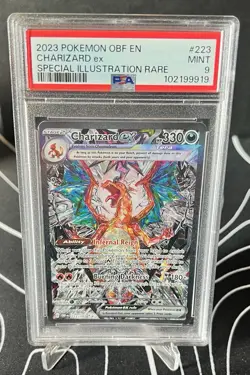 Pokemon TCG Obsidian Flames Charizard EX Card 223/197 Sir PSA 9 Mint - Image 2