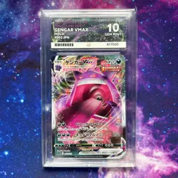 Ace 10 Gem Mint Pokemon Gengar VMAX Deck Card 002/019 High Class - Image 1