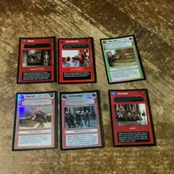 Star Wars CCG Theed Palace Foil Cards (6) VGC - Image 1