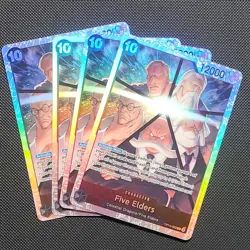 4x One Piece TCG OP13-082 Five Elders SR x4 Playset Card Game English - Image 1