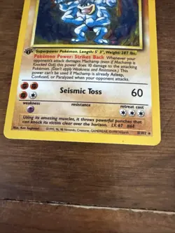 Machamp 8/102 Holo Rare Deck Exclusives 1st Edition Base Set Pokemon Card MP - Image 3