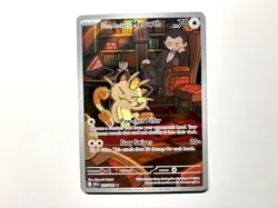 Pokemon TCG Team Rockets Meowth Card 203/182 Destined Rivals Set - Image 1