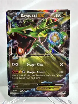 Rayquaza EX XY73 XY Black Star Promo Holo Pokemon Card LP - Image 1