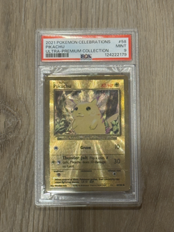 PSA 9 Pikachu 058/102 Celebrations Metal Card - Image 1
