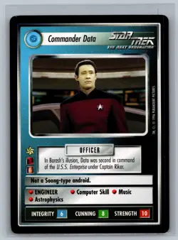 Star Trek CCG 1996 Commander Data Promo Card TCG - Image 1