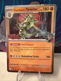 Team Rocket’s Tyranitar Build & Battle Promo Card Destined Rivals 096/182 - Image 1