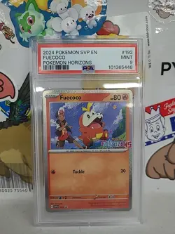 Pokemon TCG Fuecoco SVP 192 Horizons Stamped Black Star Promo PSA 9 - Image 1