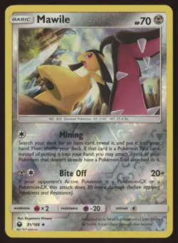 Pokemon SM - Celestial Storm Mawile #91/168 Uncommon Reverse Holo - Image 1