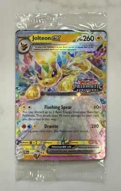 Pokemon Prismatic Evolutions Jolteon EX 030/131 Surprise Box Stamp Promo Sealed - Image 1