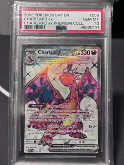2023 POKEMON SVP EN CHARIZARD EX #056 PREMIUM COLLECTION PSA 10 GEM MT - Image 1