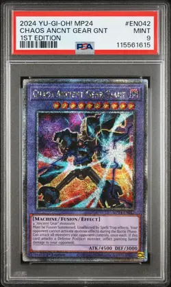 2024 Yu-Gi-Oh Chaos Ancient Gear Giant MP24-EN042 Quarter CSR PSA 9 (Aug 25) - Image 1