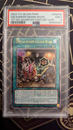Yugioh! - Goblin Biker Grand Bash - PHNI-EN060 Quarter Century Rare 1st Ed PSA 9 - Image 1