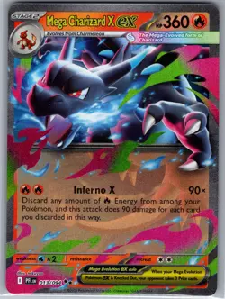 Mega Charizard X ex - 013/094 ME02: Phantasmal Flames - Pokemon Card - NM - Image 1