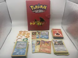Vintage Pokemon Cards Lot w/ Binder & Tokens 60+ Cards Fossil Rocket Gym Leader - Image 1