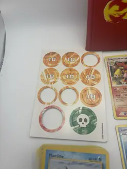 Vintage Pokemon Cards Lot w/ Binder & Tokens 60+ Cards Fossil Rocket Gym Leader - Image 3