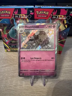 Pokemon Card Houndstone 168/091 Paldean Fates Holo Rare Baby Shiny Near Mint - Image 1
