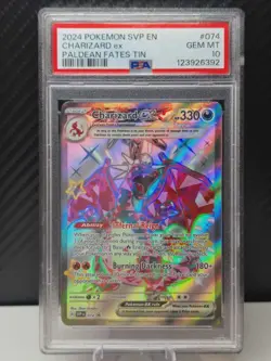 PSA 10 Charizard ex Promo SVP 074 Paldean Fates Tin GEM MINT Pokemon Card - Image 1