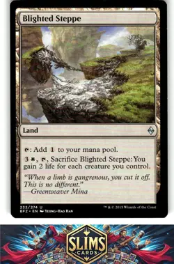 Magic the Gathering MTG Battle for Zendikar Blighted Steppe #232 Buy 2 Get 1 - Image 1