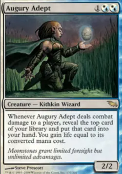 MTG Augury Adept - Foil, Heavy Play, English Shadowmoor - Image 1